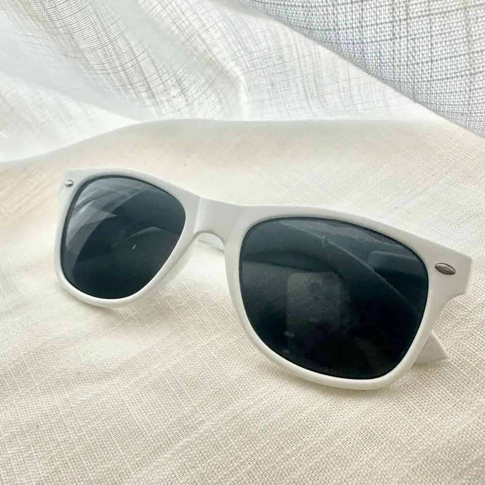 White gender neutral sunglasses